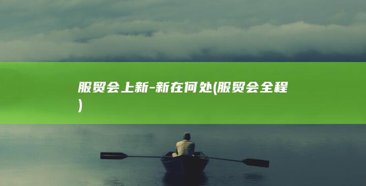 服贸会上新-新在何处 (服贸会全程)