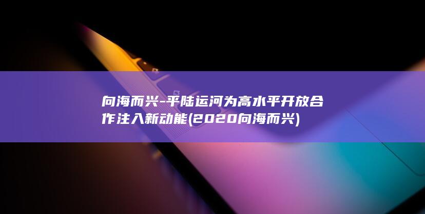向海而兴-平陆运河为高水平开放合作注入新动能 (2020向海而兴)