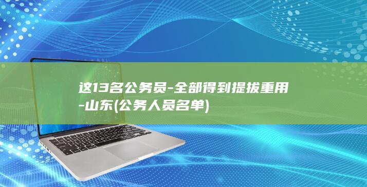这13名公务员-全部得到提拔重用-山东 (公务人员名单)
