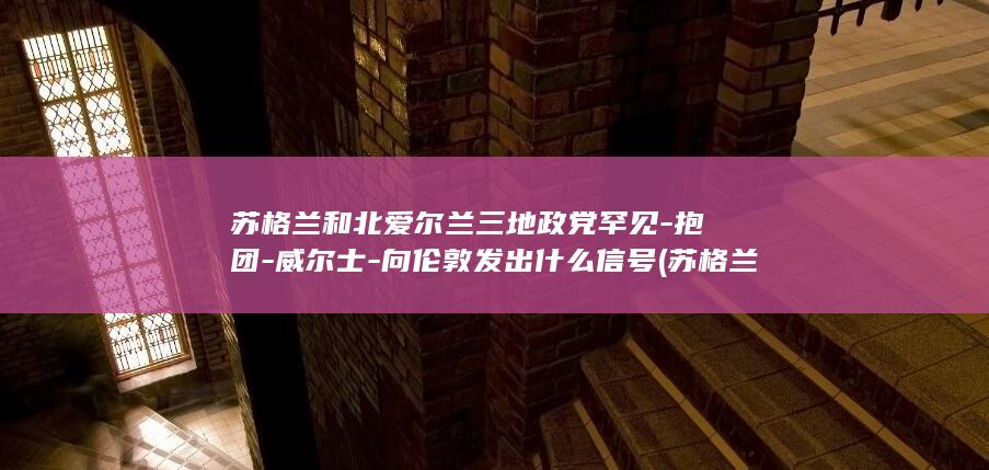 苏格兰和北爱尔兰三地政党罕见-抱团-威尔士-向伦敦发出什么信号 (苏格兰和北爱尔兰之间可以修桥吗)