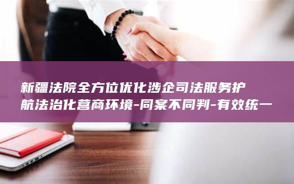 新疆法院全方位优化涉企司法服务护航法治化营商环境-同案不同判-有效统一 (新疆法院网官网)